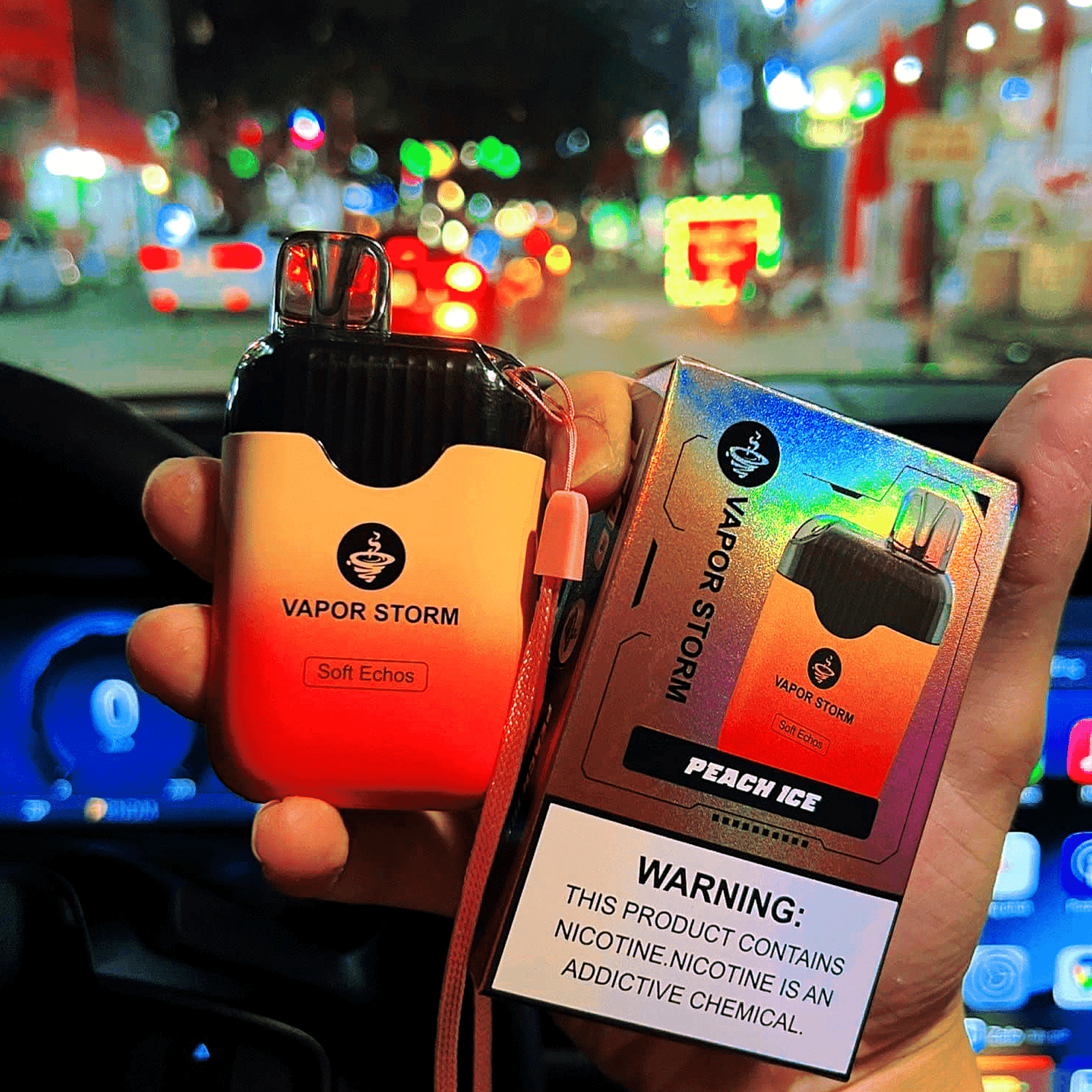 Vapor Storm | 7500 Puffs | Rechargeable E-cigarette | Iced Grape / Strawberry Yakult Flavors - Image 1